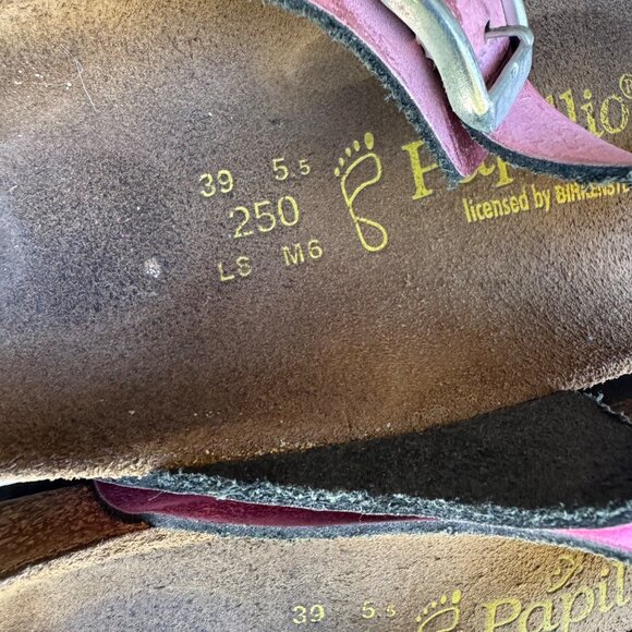 Papillio By Birkenstock Gizeh  EU 39  US W 8/M 6 Pink Leather Thong Sandals - Picture 4 of 11